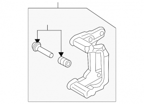 Audi A5 F5 18-25 rear right brake caliper bracket, red