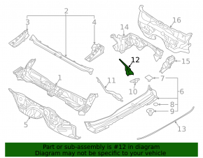 Windscreen wiper seal left Subaru Outback 20-23