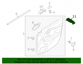 Front left window lift control Kia Soul 14-19