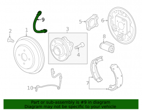 Brake hose rear left Chevrolet Trax 15-22 FWD