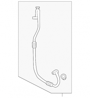 Hyundai Santa Fe 24-26 HEV air conditioner condenser-compressor pipe