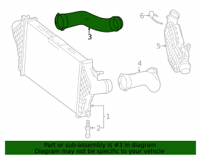 Upper intercooler pipe Mercedes W166 ML 12-15 for 2.1d, 3.0d engine