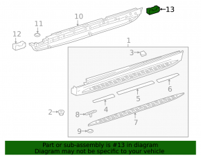 Rear left jack Mercedes GLS-class X166 13-19