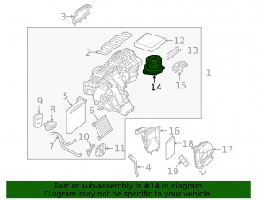 Motor heater fan Mercedes GLS-class X166 13-19