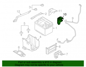 Positive battery terminal Ford Fiesta 11-13