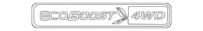 Emblem inscription ECOBOOST tailgate Ford Escape MK3 13-16