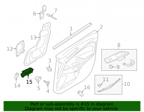 Front left window lift control Ford Ecosport 18-22 black, 1 auto used