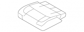 Rear seat cushion trim, 2nd row, left, 2nd row, Ford Flex 13-19, leather, beige