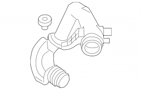 Air duct Ford Edge 15- 2.7T middle part