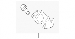 Seat belt rear central Mazda 6 13-18 black