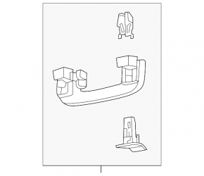 Front Ceiling Handle Left Ford Mustang Mach-E 21-23 Black