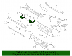 Right side glass cover for Lincoln Corsair 20-26