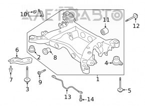 Rear subframe Ford Escape MK4 20-FWD