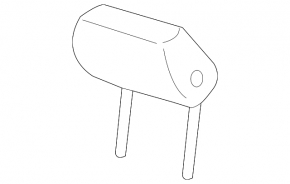 Rear left headrest, 2nd row, Jaguar F-Pace X761 17-20, black leather with white stitching, Sport
