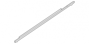 Door-glass molding, center rear left, Mazda CX-9 16-23, chrome, broken mount