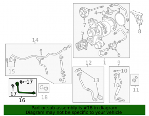 Lower Turbo Cooling Pipe for Chevrolet Equinox 18-24 LYX, LSD