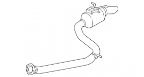 Rear muffler with barrel for Toyota Rav4 13-18 hybrid