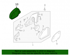 Left side mirror cover VW Jetta 05-10