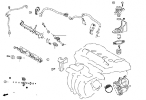 Fuel injection pump bracket Lexus ES250 ES300h 19-26