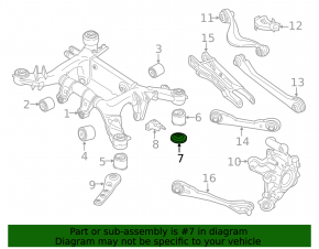 Rear subframe support washer left BMW X5 G05 19-23