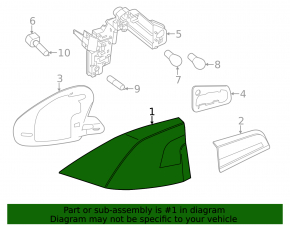 Outer headlight (wing) left Volvo S60 11-18