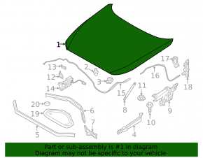 Bare hood of BMW 2 F22 14-21