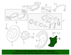 Rear Right Hub Mounting Bracket Buick Encore 17-19