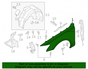 Front right wing Audi A6 C7 12-18 SIGNEDA