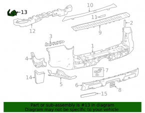 Right rear bumper bracket for Lexus GX550 24-26