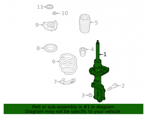 Front right shock absorber assembly for Hyundai Tucson 2012-2015 1.6T HEV