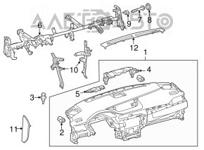 Lexus ES300h ES350 13-15mm underdash reinforcement pipe, rusty