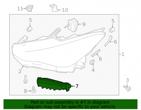 Front bumper mount under the headlight, right, Infiniti Q60 17-20