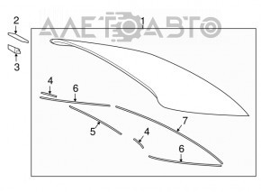 Rear glass Toyota Camry v70 18-18