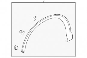 Front right fender arch trim Honda CRV 17-22