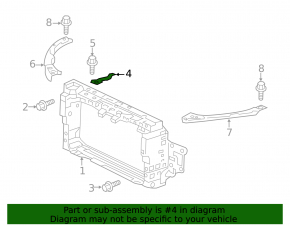 Upper left radiator deflector Honda Clarity 18-21 usa