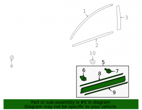 Lower front left door trim Toyota Rav4 13-15