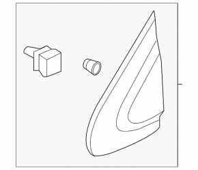 Plug triangle wing front right Honda CRV 17-22