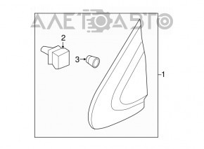Plug triangle wing front right Honda CRV 17-22