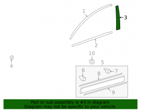 Front right side door trim for Toyota Rav4 13-18