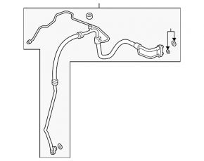 Air conditioning pipe compressor-heater Honda Insight 19-22
