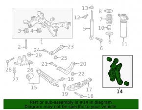 Rear left axle GMC Terrain 18-