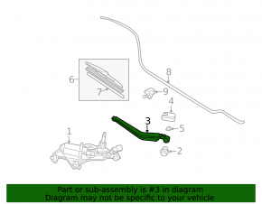Rear wiper arm for Toyota Prius 2009-2010
