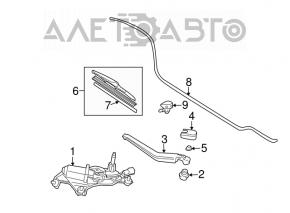 Rear wiper arm for Toyota Prius 2009-2010