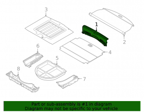 Trunk opening trim Kia Niro 17-22 HEV, PHEV without tray