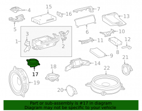Left dashboard speaker for Lexus ES250 ES300h ES350 19-23