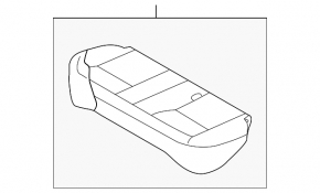 Rear row of seats 2 row Nissan Versa Note 13-19 cloth black