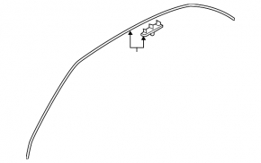 Roof and vent molding left Audi Q3 8U 15-18 black gloss