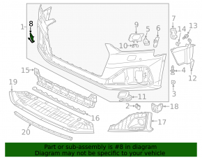Audi A5 F5 20-25 Front Bumper Tow Hook Cap