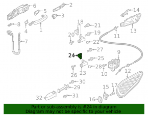 Lower front left door hinge for Audi A3 8V 17-20 4d, 5d, 2 parts
