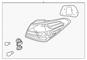Lamp outer wing right Kia Forte 4d 14-16 dorest halogen